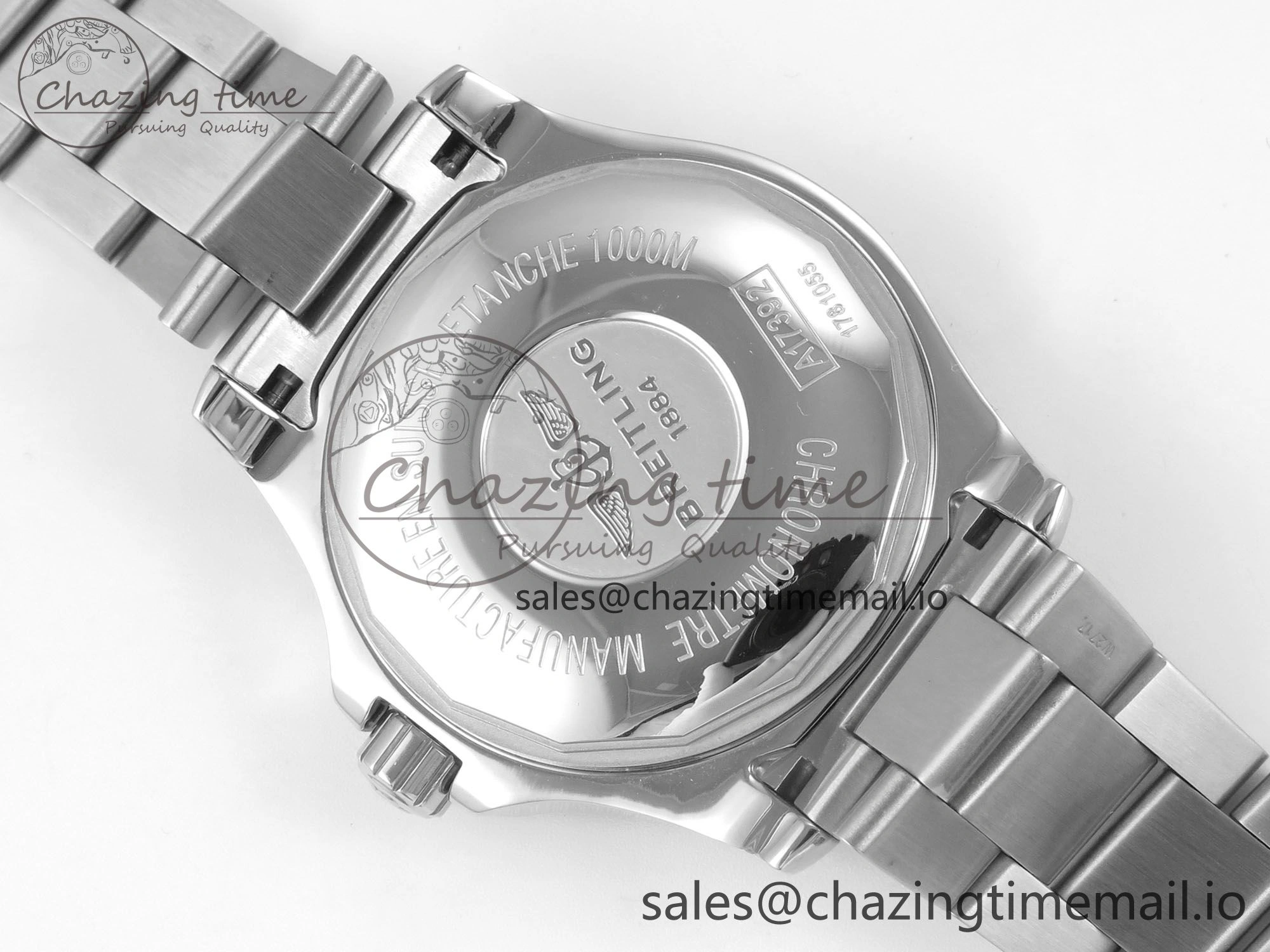 Superocean 44mm SS TF 1:1 Best Edition Blue Dial Blue Bezel on SS Bracelet A2824 V2