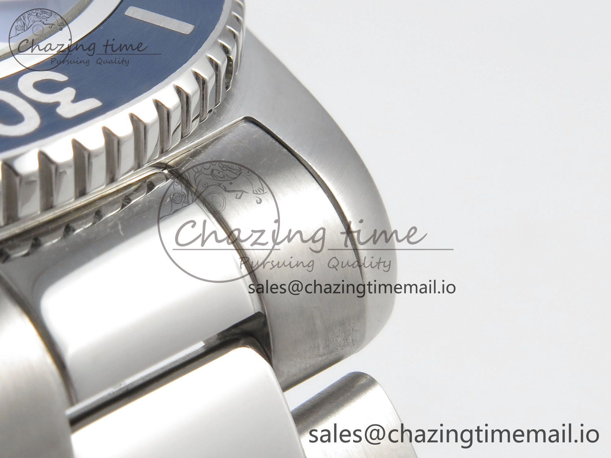 Superocean 44mm SS TF 1:1 Best Edition Blue Dial Blue Bezel on SS Bracelet A2824 V2