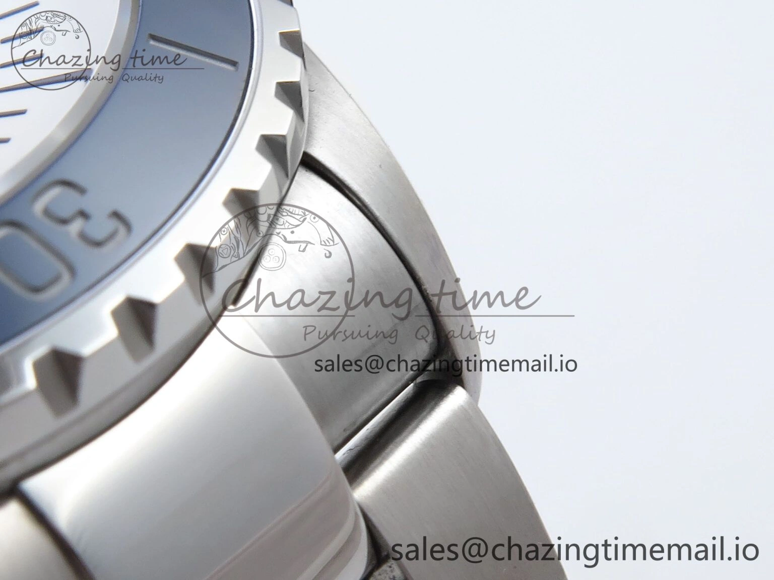 Superocean 44mm SS TF 1:1 Best Edition Blue Dial Blue Bezel on SS Bracelet A2824