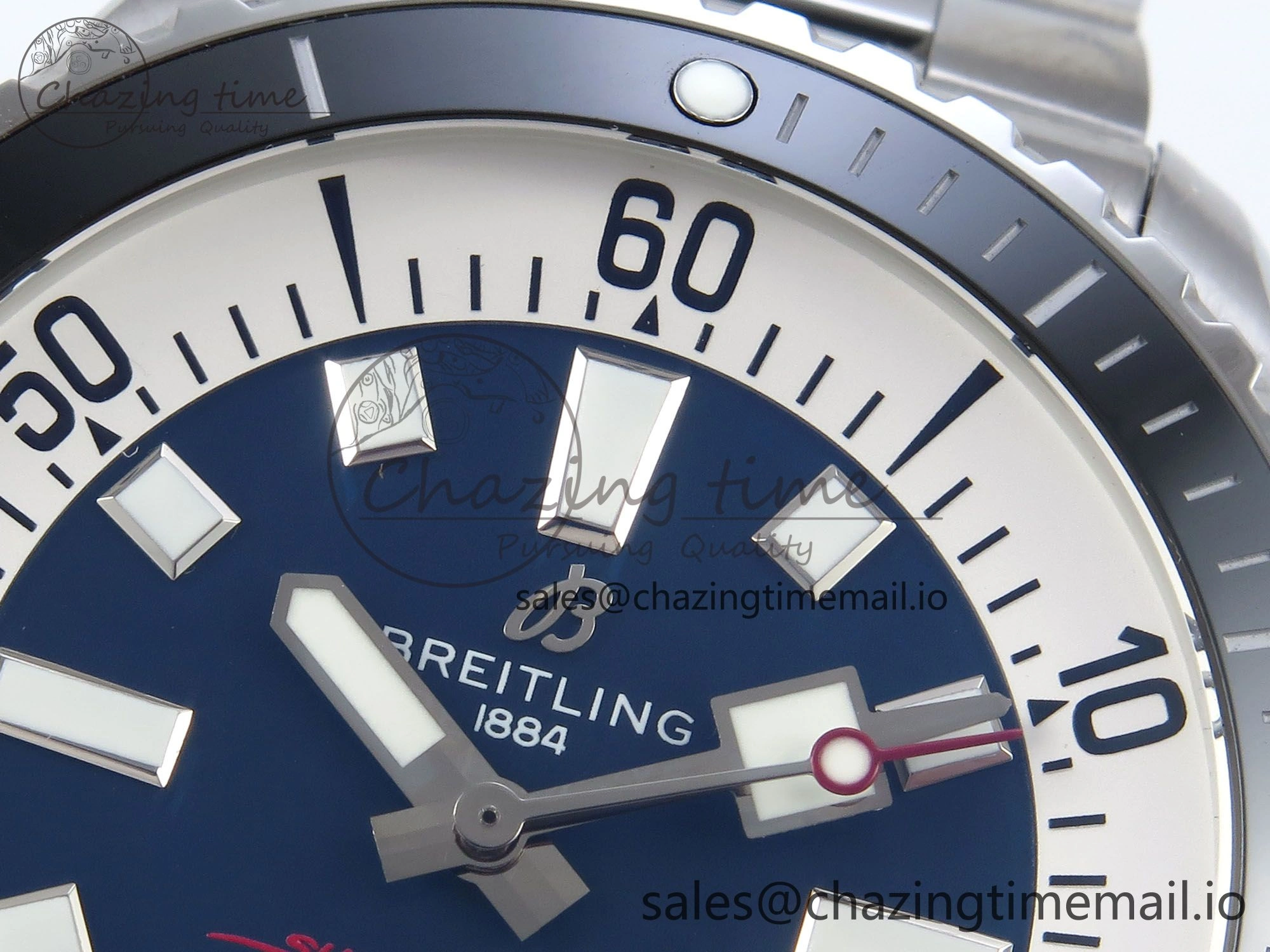 Superocean 44mm SS TF 1:1 Best Edition Blue Dial on SS Bracelet A2824