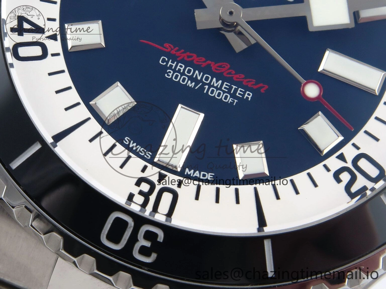 Superocean 44mm SS TF 1:1 Best Edition Blue Dial on SS Bracelet A2824