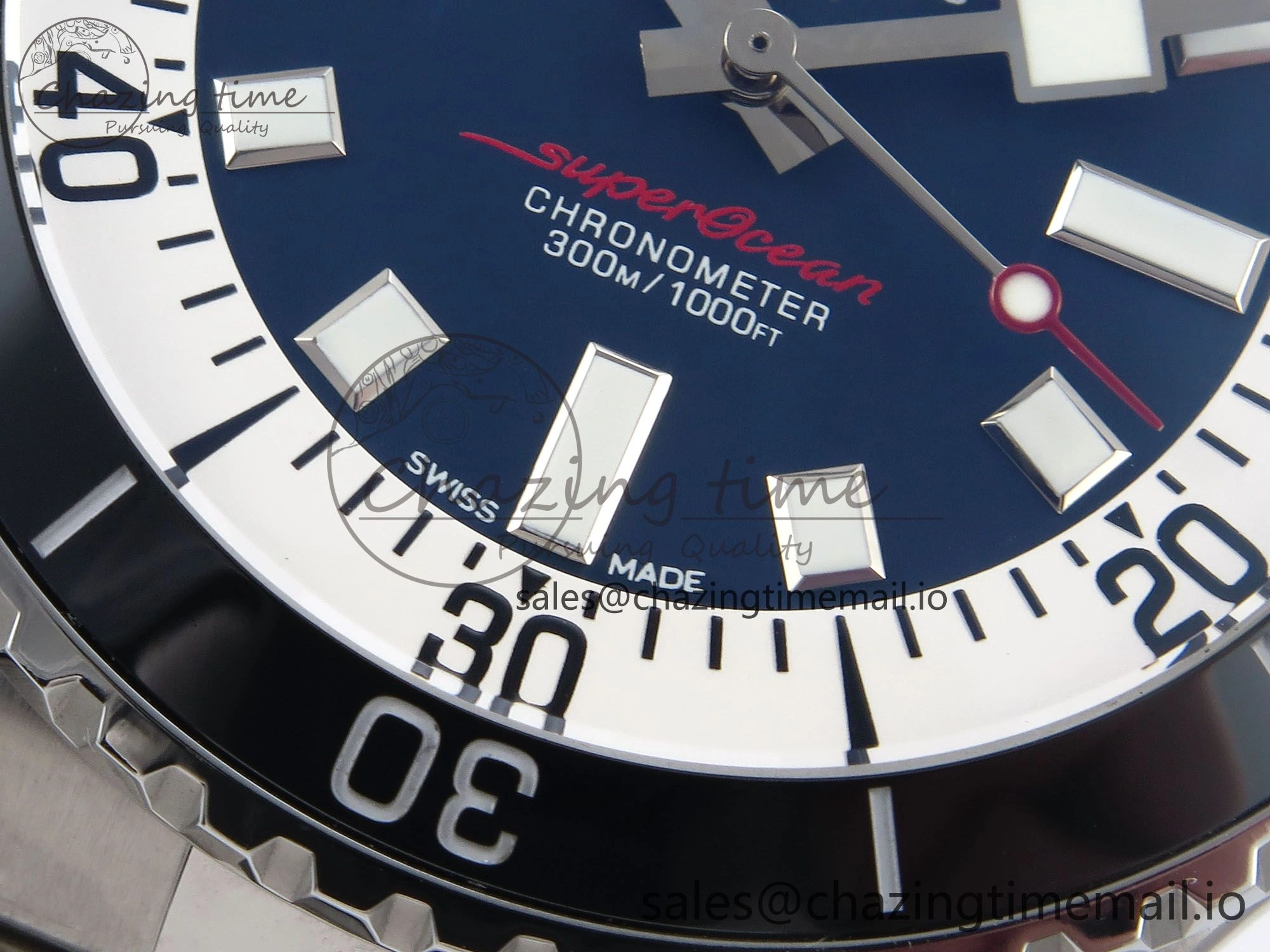 Superocean 44mm SS TF 1:1 Best Edition Blue Dial on SS Bracelet A2824