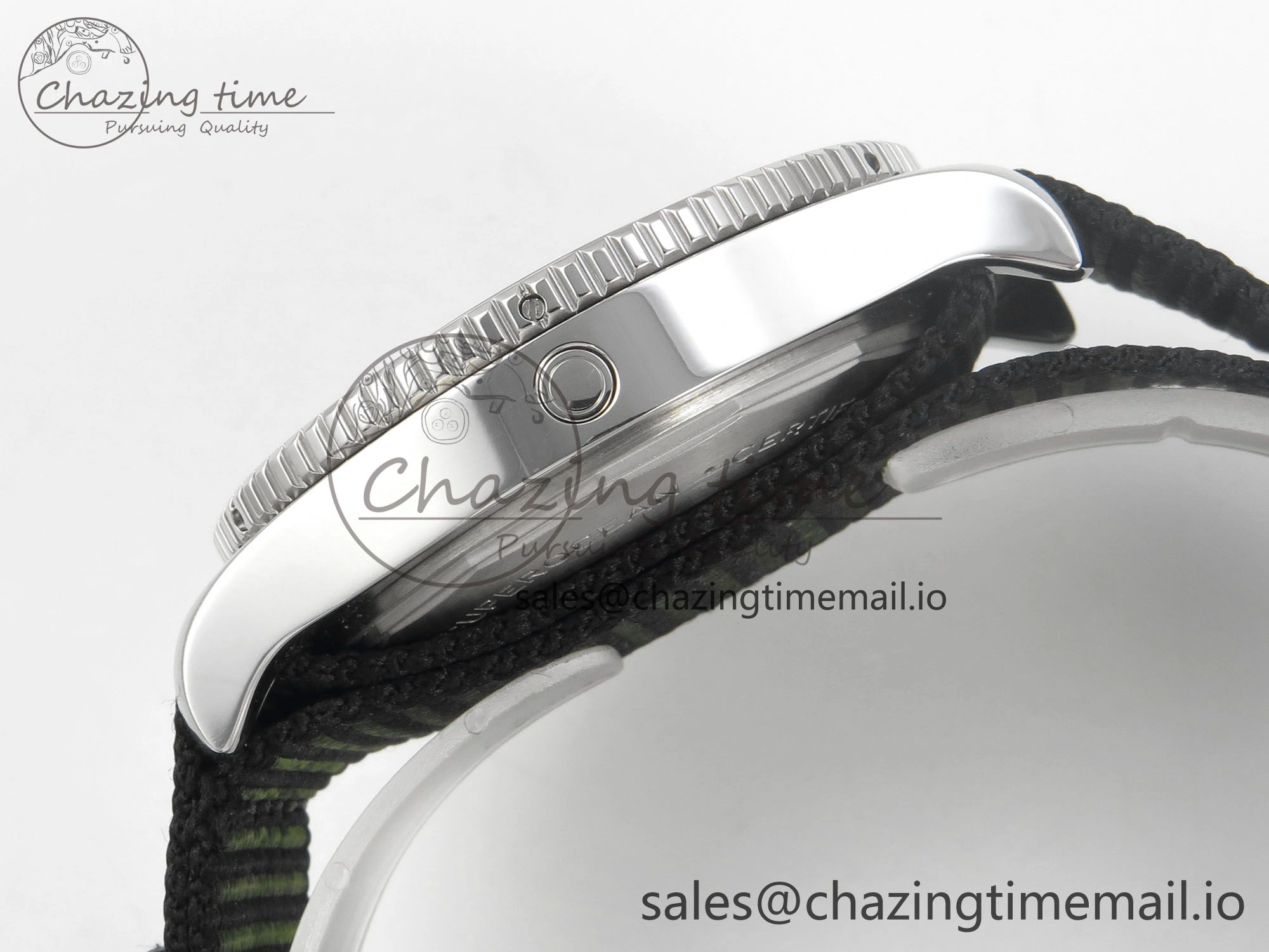 Superocean 44mm SS TF 1:1 Best Edition Green Dial Green Bezel on Green Nylon Strap A2824 V2