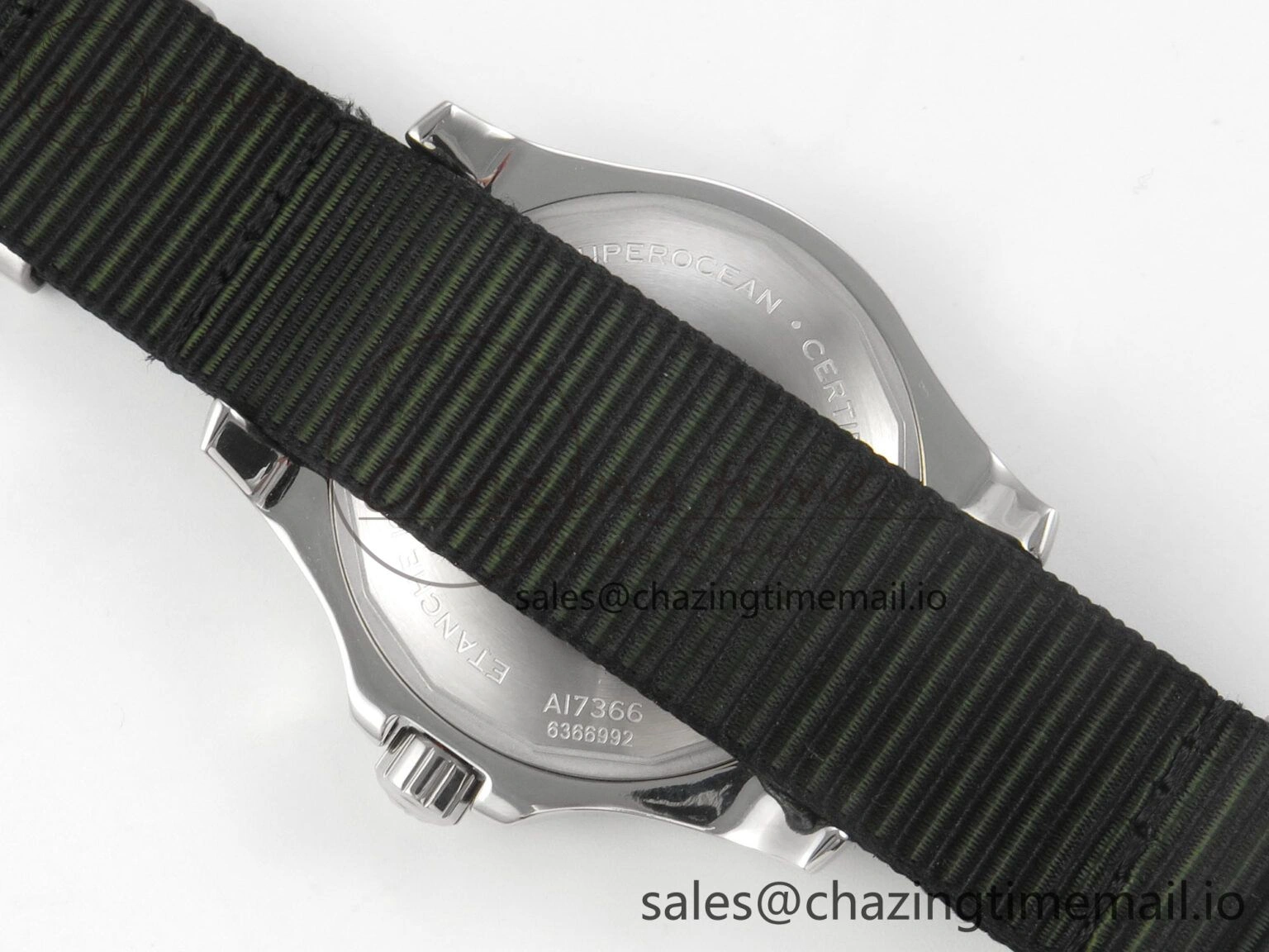 Superocean 44mm SS TF 1:1 Best Edition Green Dial Green Bezel on Green Nylon Strap A2824 V2
