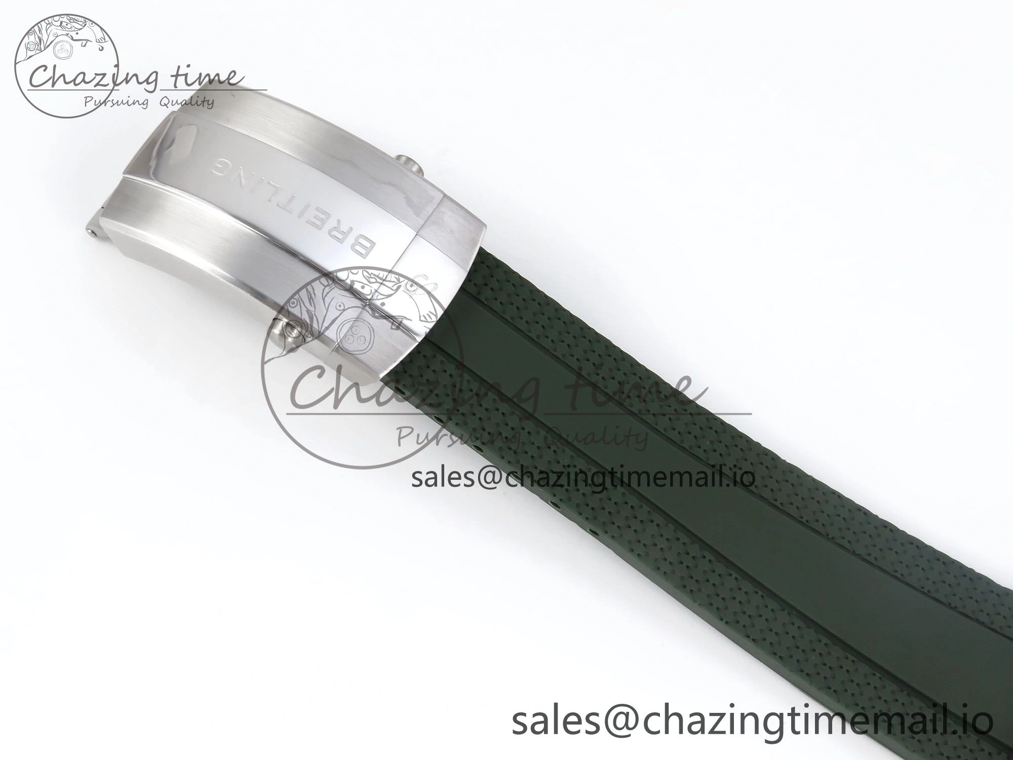 Superocean 44mm SS TF 1:1 Best Edition Green Dial Green Bezel on Green Rubber Strap A2824