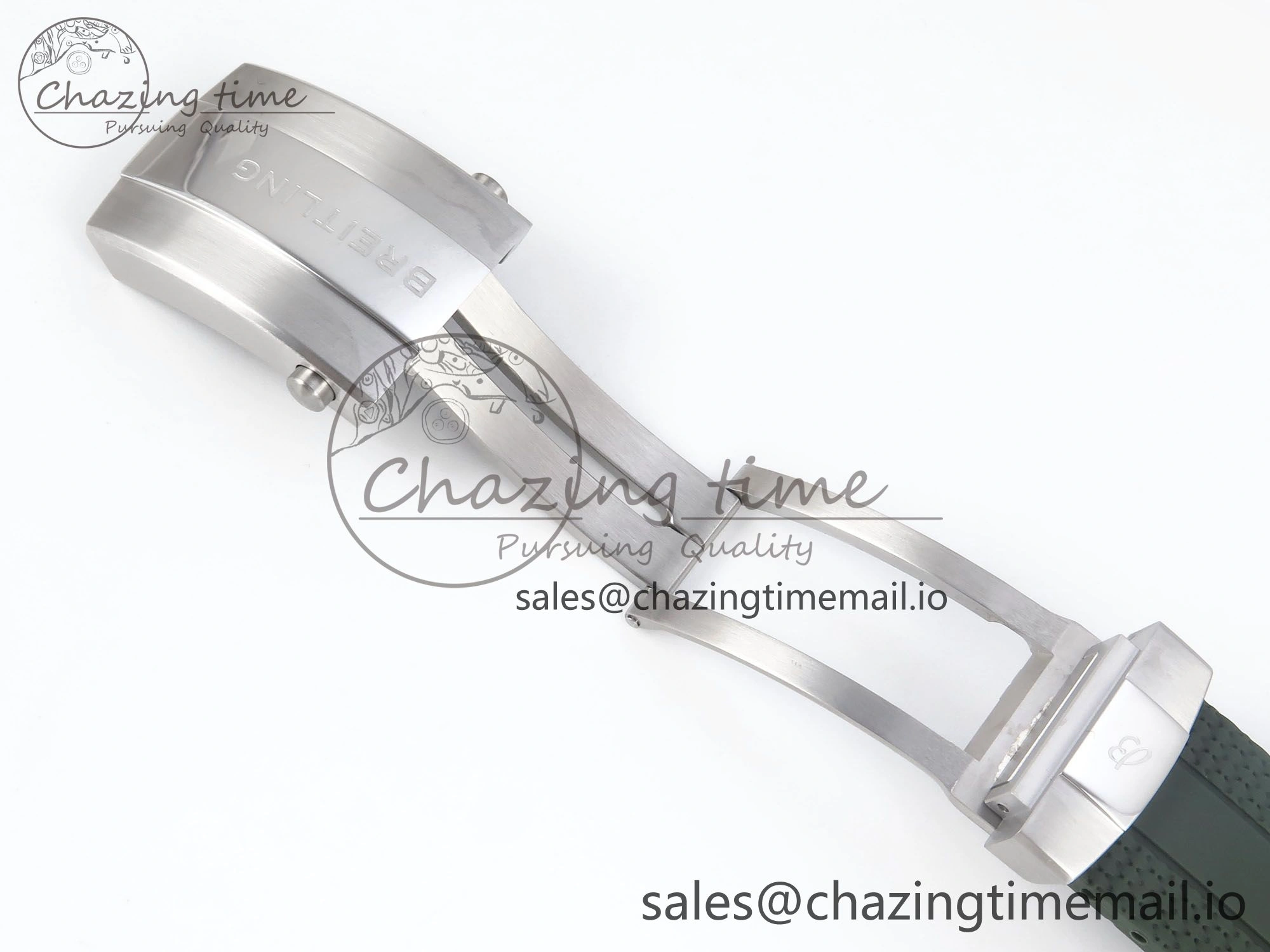 Superocean 44mm SS TF 1:1 Best Edition Green Dial Green Bezel on Green Rubber Strap A2824