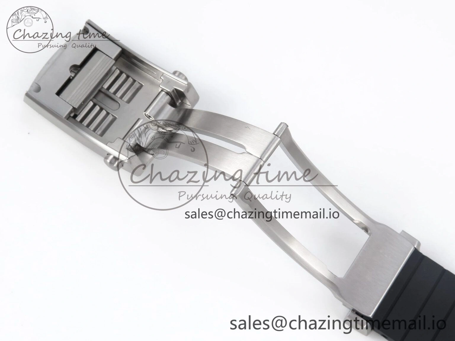 Superocean 44mm SS TF 1:1 Best Edition Light Blue Dial Black Bezel on Black Rubber Strap A2824