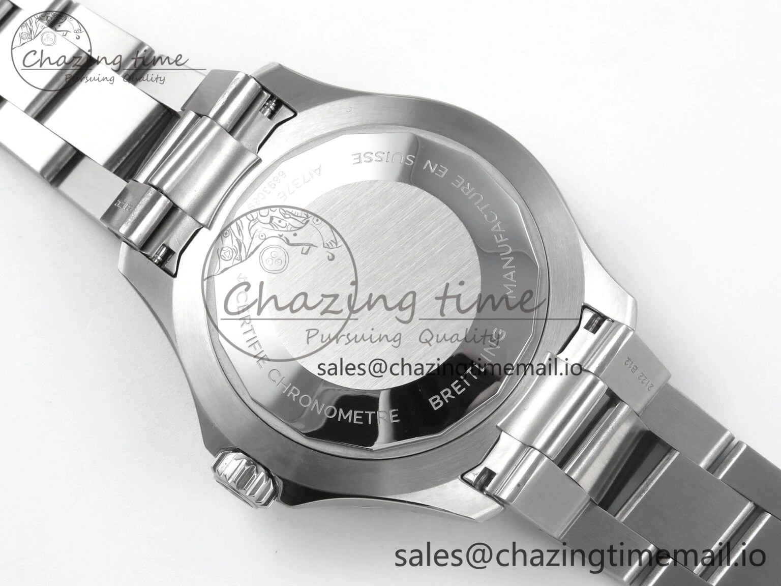 Superocean 44mm SS TF 1:1 Best Edition Light Blue Dial on SS Bracelet A2824