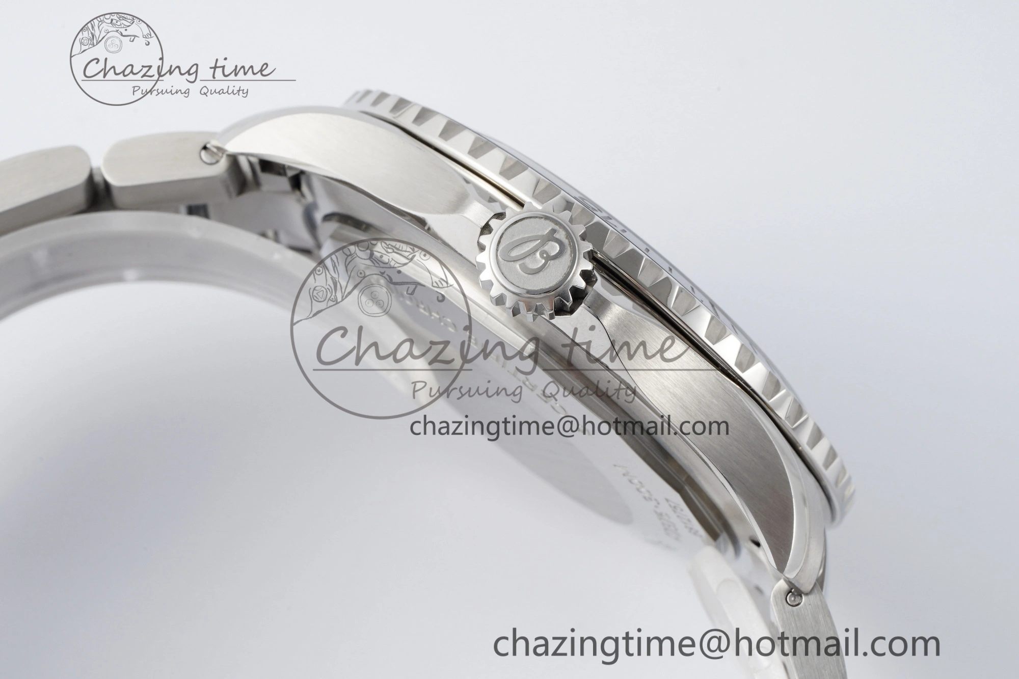 Superocean 44mm TF 1:1 Best Edition Blue White Dial Black Bezel on SS Bracelet A2824