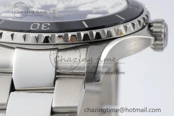 Superocean 44mm TF 1:1 Best Edition Blue White Dial Black Bezel on SS Bracelet A2824