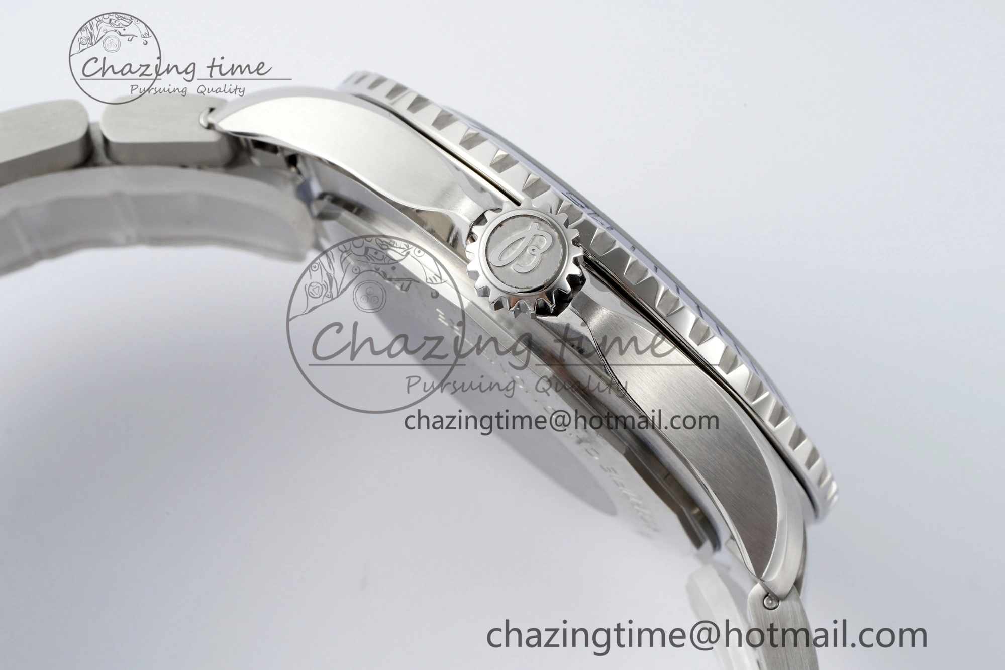 Superocean 44mm TF 1:1 Best Edition Blue White Dial Blue Bezel on SS Bracelet A2824