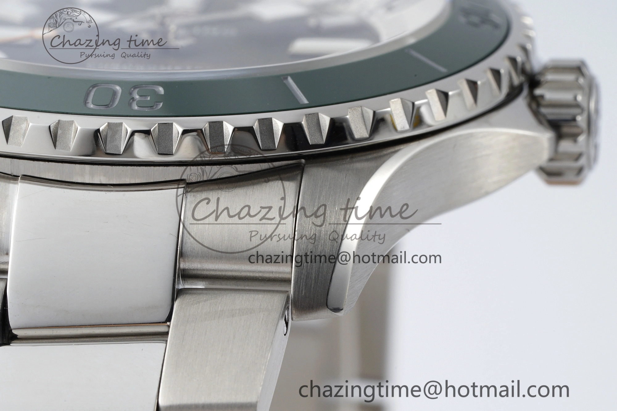 Superocean 44mm TF 1:1 Best Edition Green White Dial Green Bezel on SS Bracelet A2824