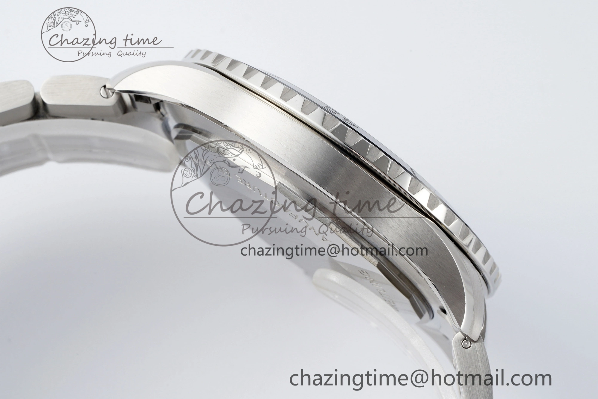 Superocean 44mm TF 1:1 Best Edition Tiffany White Dial Black Bezel on SS Bracelet A2824