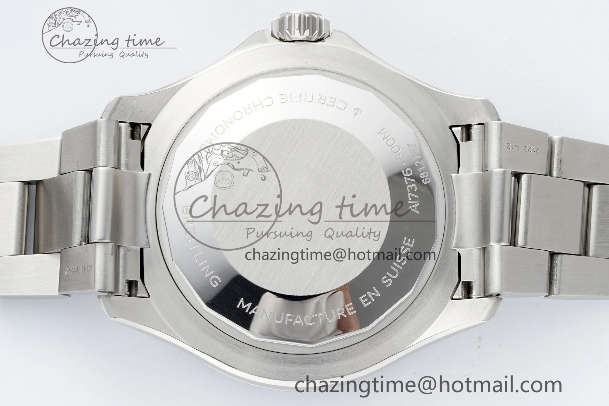 Superocean 44mm TF 1:1 Best Edition Tiffany White Dial Black Bezel on SS Bracelet A2824