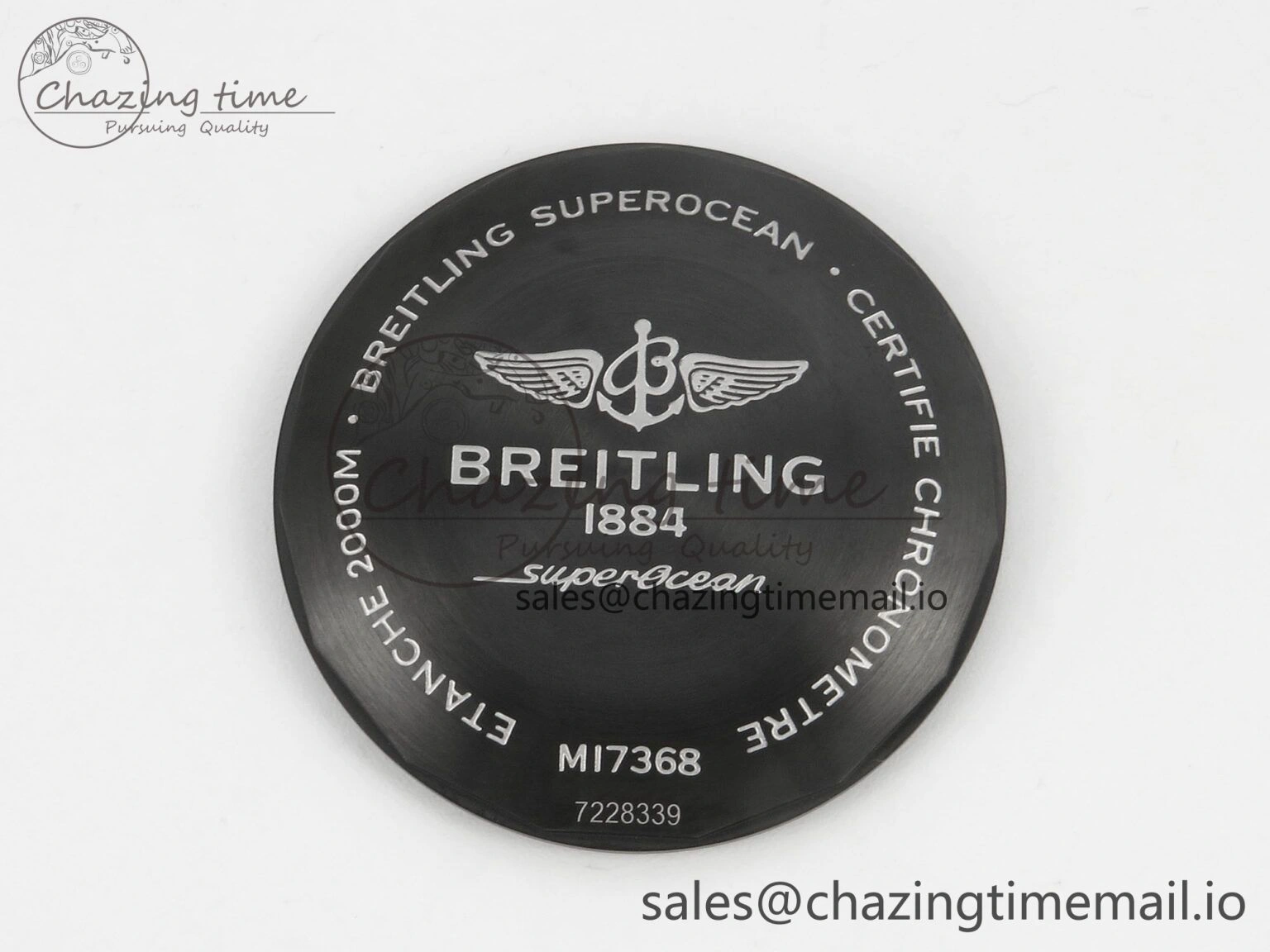 Superocean 46mm SS TF 1:1 Best Edition Blue Dial Black Bezel on Blue Rubber Strap A2824 V2