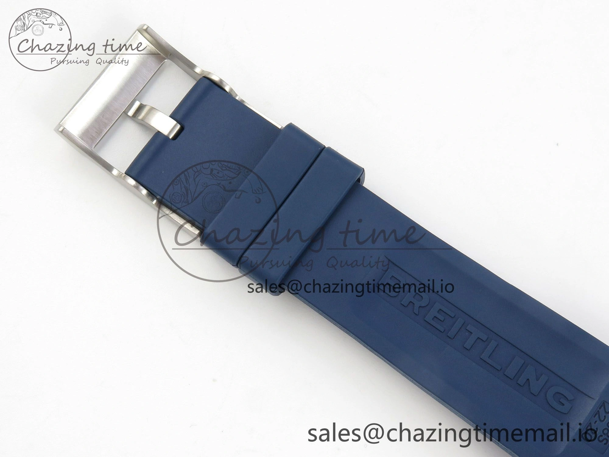 Superocean 46mm SS TF 1:1 Best Edition Blue Dial Blue Bezel on Blue Rubber Strap A2824 V2