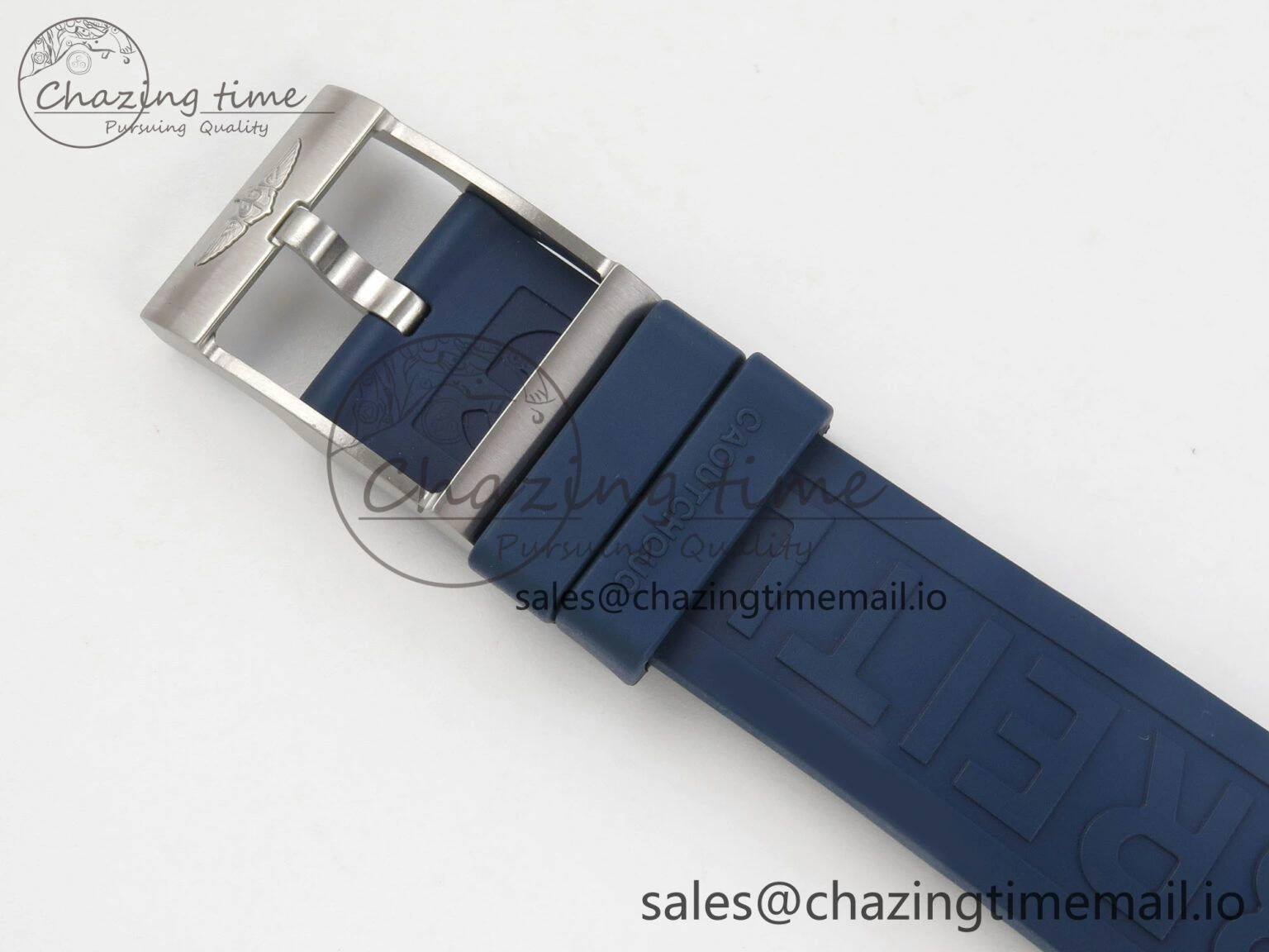 Superocean 46mm SS TF 1:1 Best Edition Blue Dial Blue Bezel on Blue Rubber Strap A2824 V2