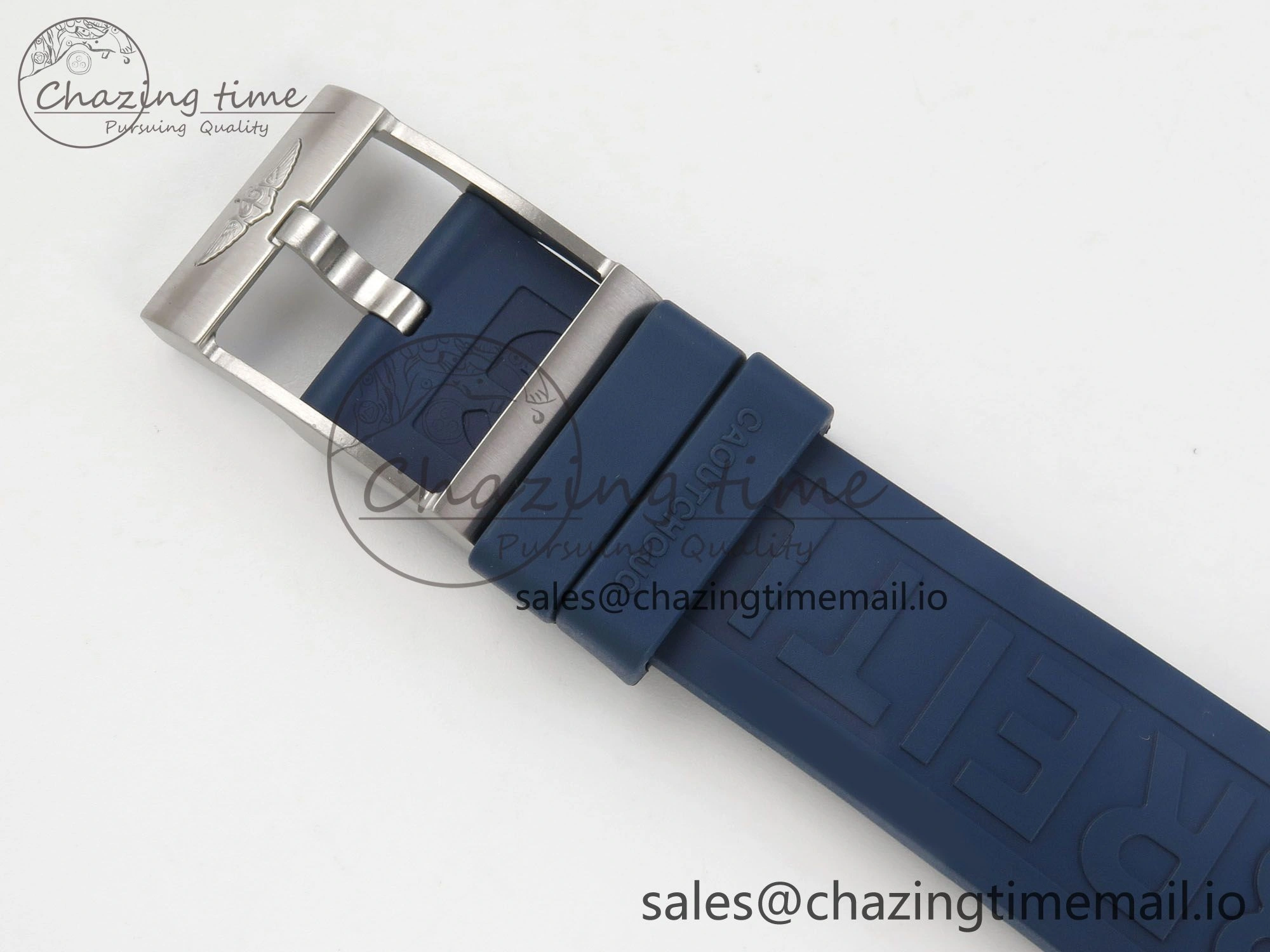 Superocean 46mm SS TF 1:1 Best Edition Blue Dial Blue Bezel on Blue Rubber Strap A2824 V2