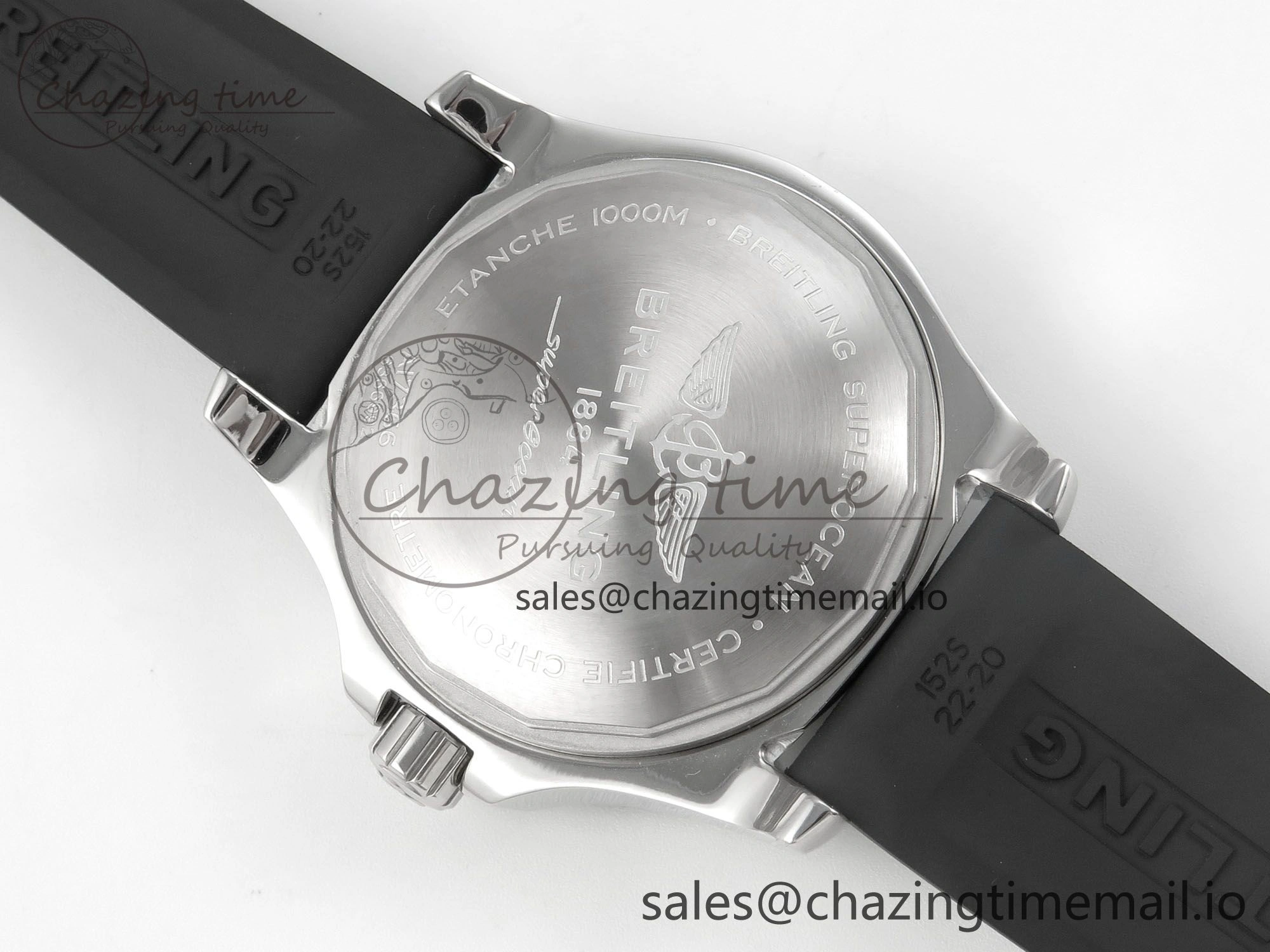 Superocean 46mm SS TF 1:1 Best Edition Yellow Dial Black Bezel on Black Rubber Strap A2824 V2