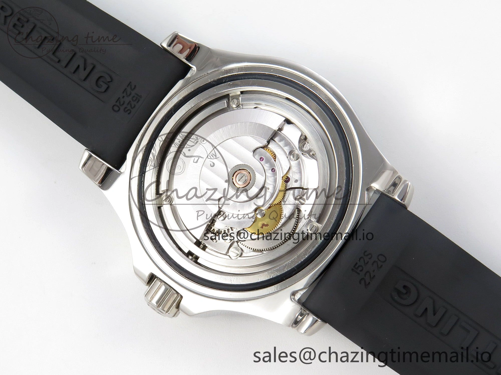 Superocean 46mm SS TF 1:1 Best Edition Yellow Dial Black Bezel on Black Rubber Strap A2824 V2