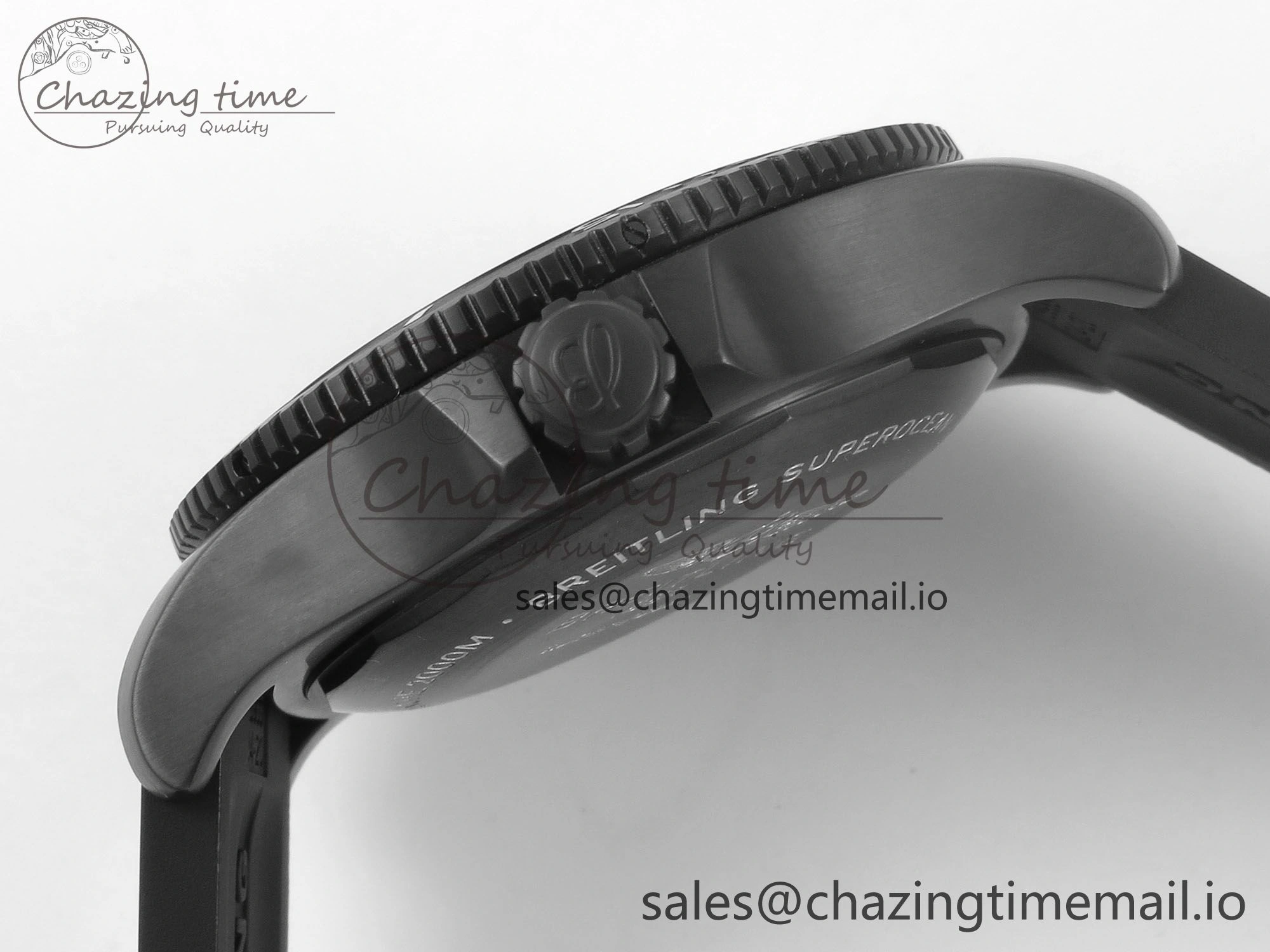 Superocean 46mm TF 1:1 Best Edition Yellow Dial Black Bezel on Black Rubber Strap A2824 V2