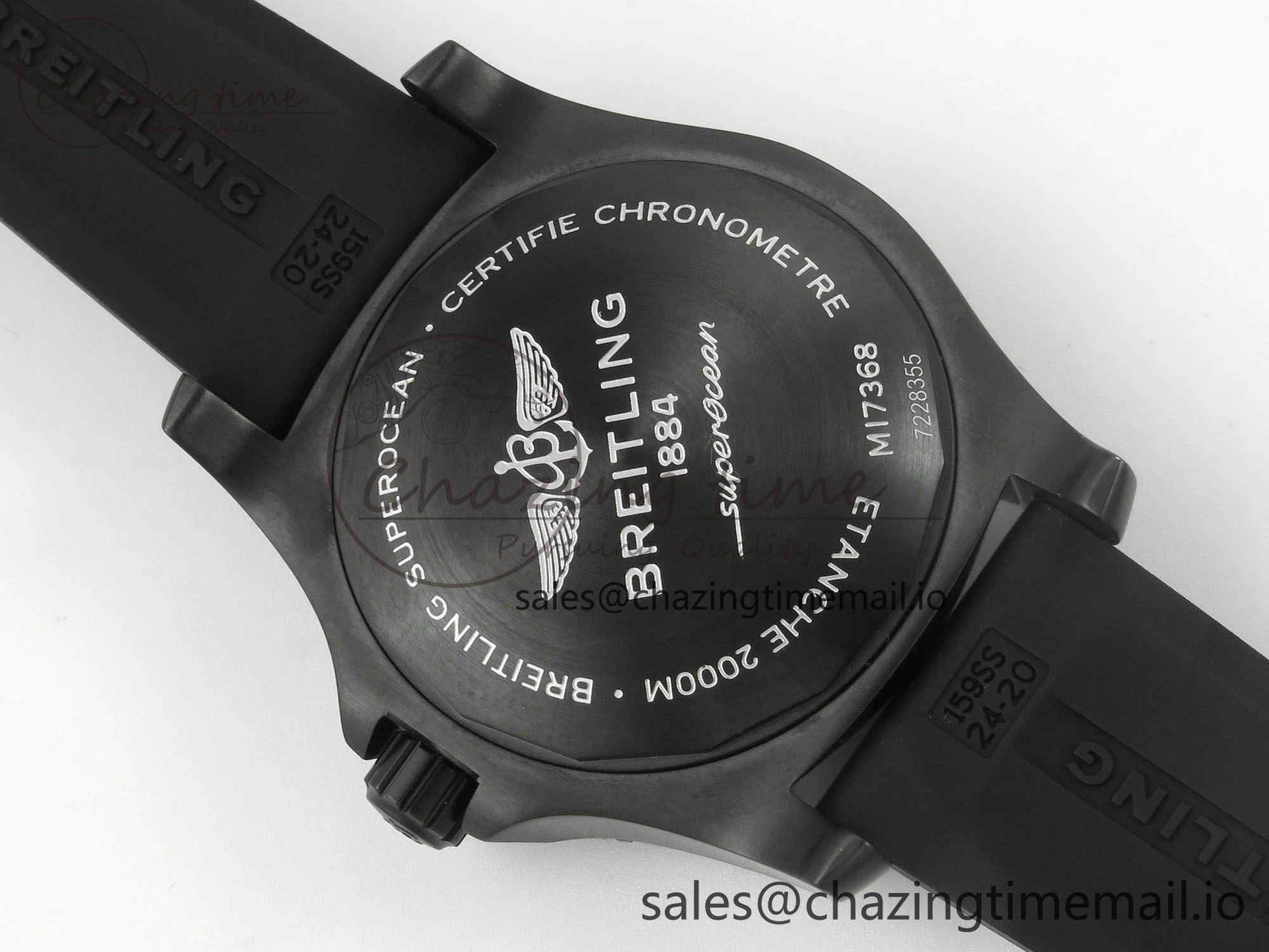 Superocean 46mm TF 1:1 Best Edition Yellow Dial Black Bezel on Black Rubber Strap A2824 V2