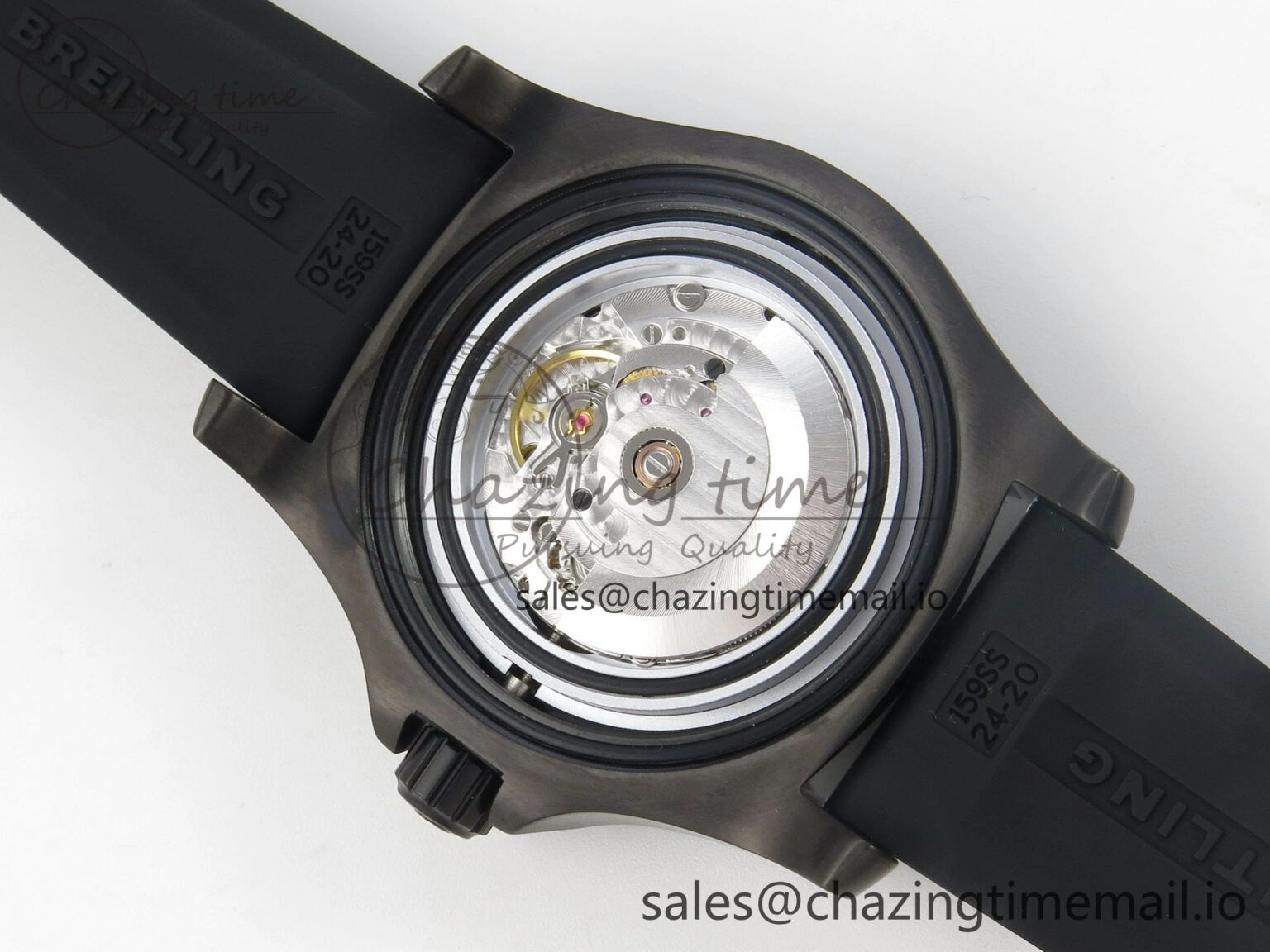 Superocean 46mm TF 1:1 Best Edition Yellow Dial Black Bezel on Black Rubber Strap A2824 V2