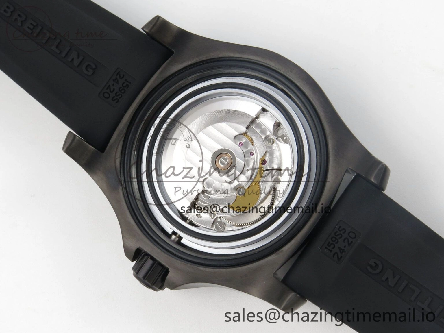 Superocean 46mm TF 1:1 Best Edition Yellow Dial Black Bezel on Black Rubber Strap A2824 V2