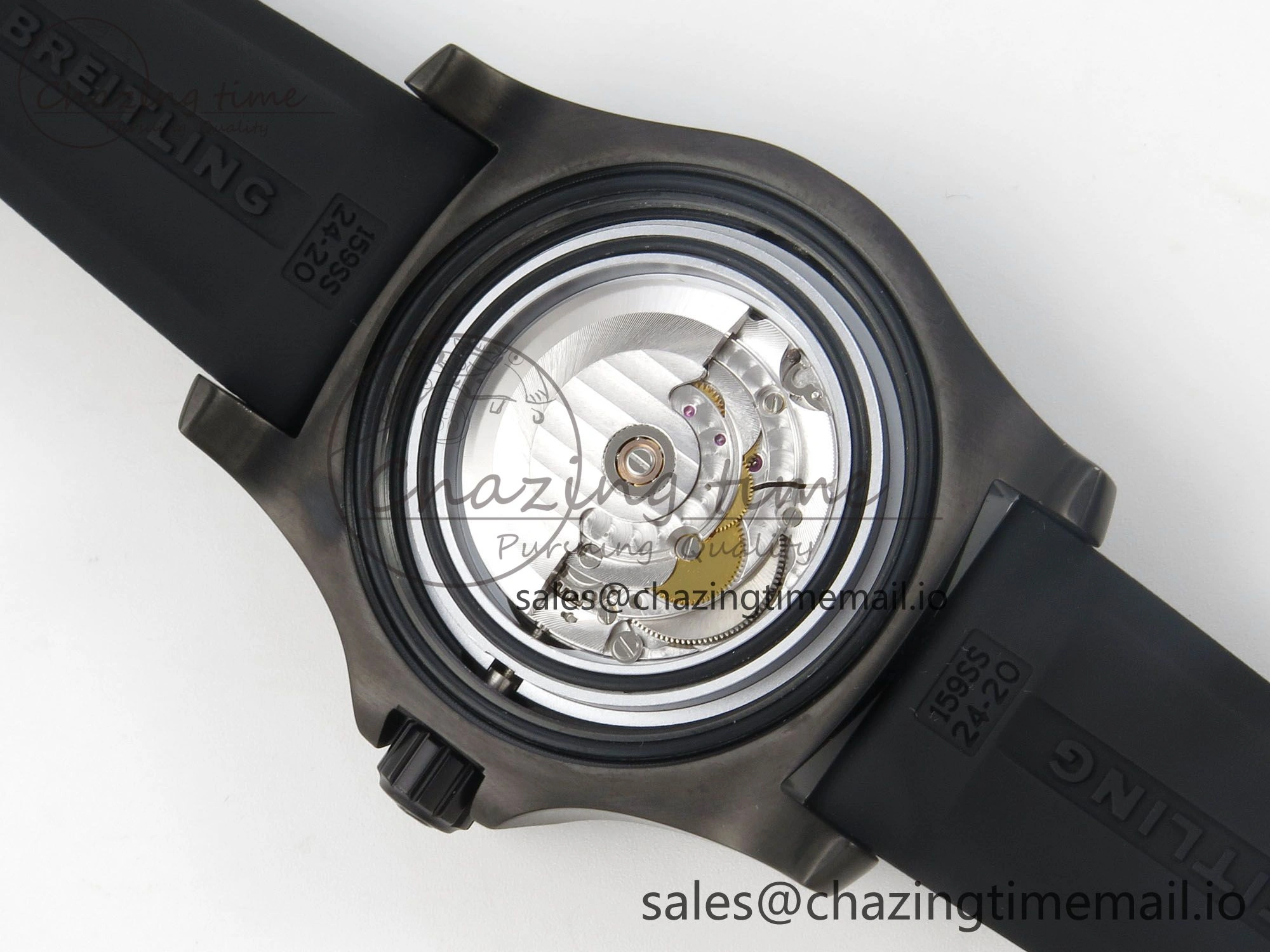 Superocean 46mm TF 1:1 Best Edition Yellow Dial Black Bezel on Black Rubber Strap A2824 V2
