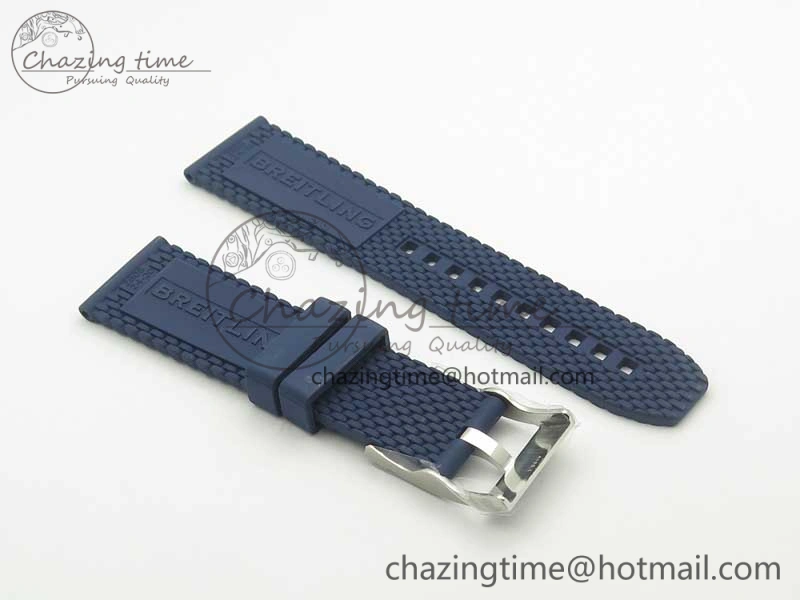 Superocean Heritage ii Chrono 46 SS OMF 1:1 Best Edition Blue Bezel White Dial on Blue Rubber Strap A7750
