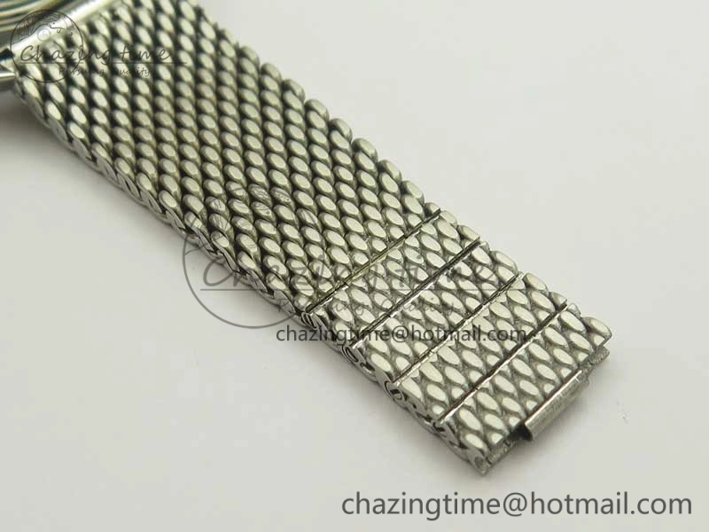 Superocean Héritage II 42 SS GF 1:1 Best Edition Black Ceramic White Dial on SS Mesh Bracelet MIYOTA 9015