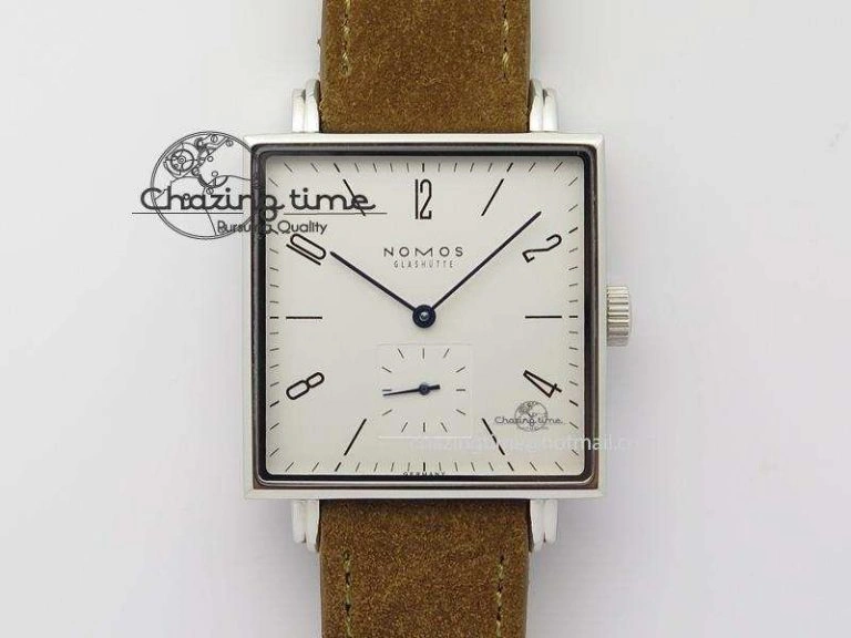 Tangente 38 GPF 1:1 Best Edition White Dial on Black Leather Strap A2813