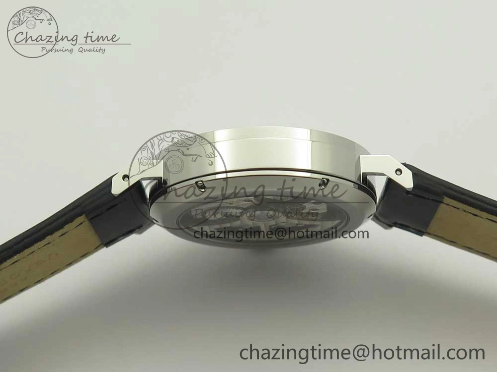 Tangente 38 GPF 1:1 Best Edition White Dial on Black Leather Strap A2813