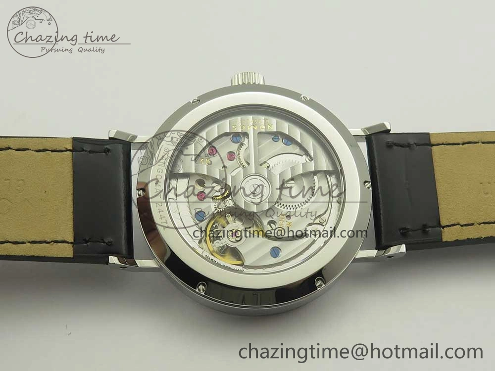 Tangente 38 GPF 1:1 Best Edition White Dial on Black Leather Strap A2813