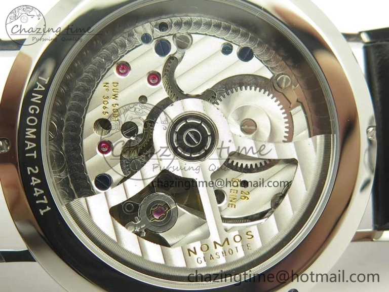 Tangente 38 GPF 1:1 Best Edition White Dial on Black Leather Strap A2813