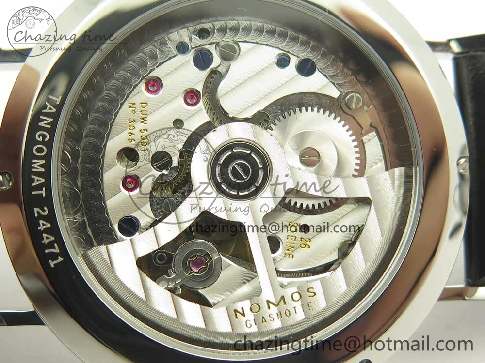 Tangente 38 GPF 1:1 Best Edition White Dial on Black Leather Strap A2813