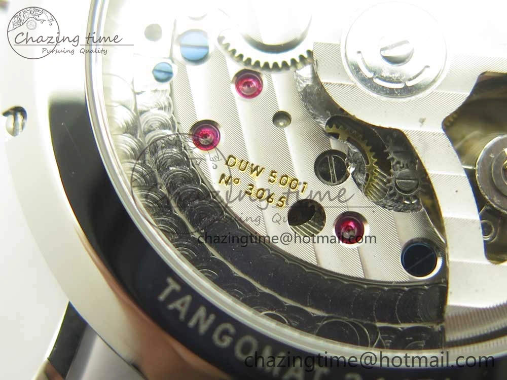 Tangente 38 GPF 1:1 Best Edition White Dial on Black Leather Strap A2813