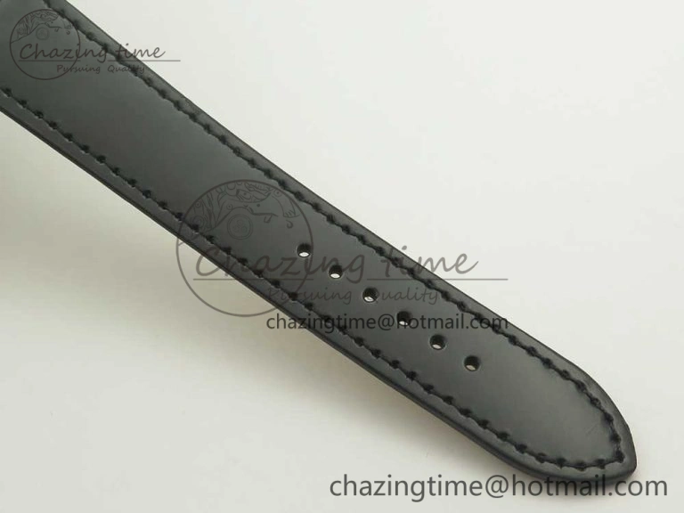 Tangente 38 GPF 1:1 Best Edition White Dial on Black Leather Strap A2813