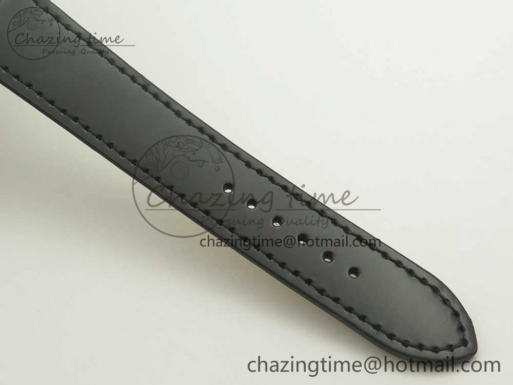 Tangente 38 GPF 1:1 Best Edition White Dial on Black Leather Strap A2813