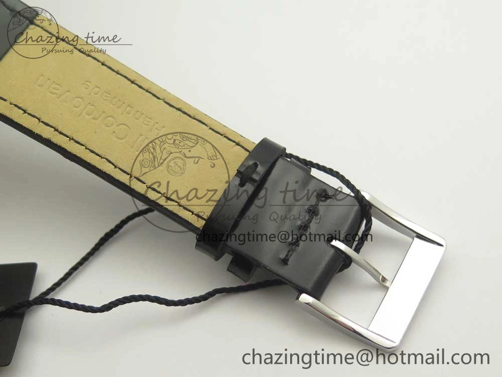 Tangente 38 GPF 1:1 Best Edition White Dial on Black Leather Strap A2813