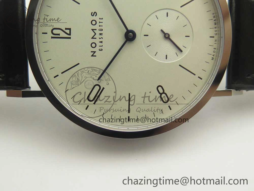 Tangente 38 GPF 1:1 Best Edition White Dial on Black Leather Strap A2813