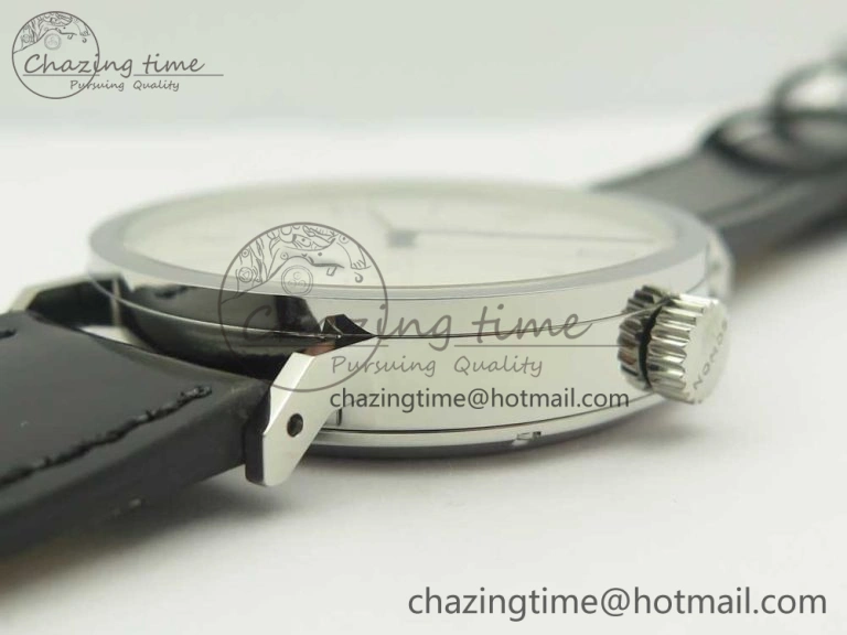 Tangente 38 GPF 1:1 Best Edition White Dial on Black Leather Strap A2813