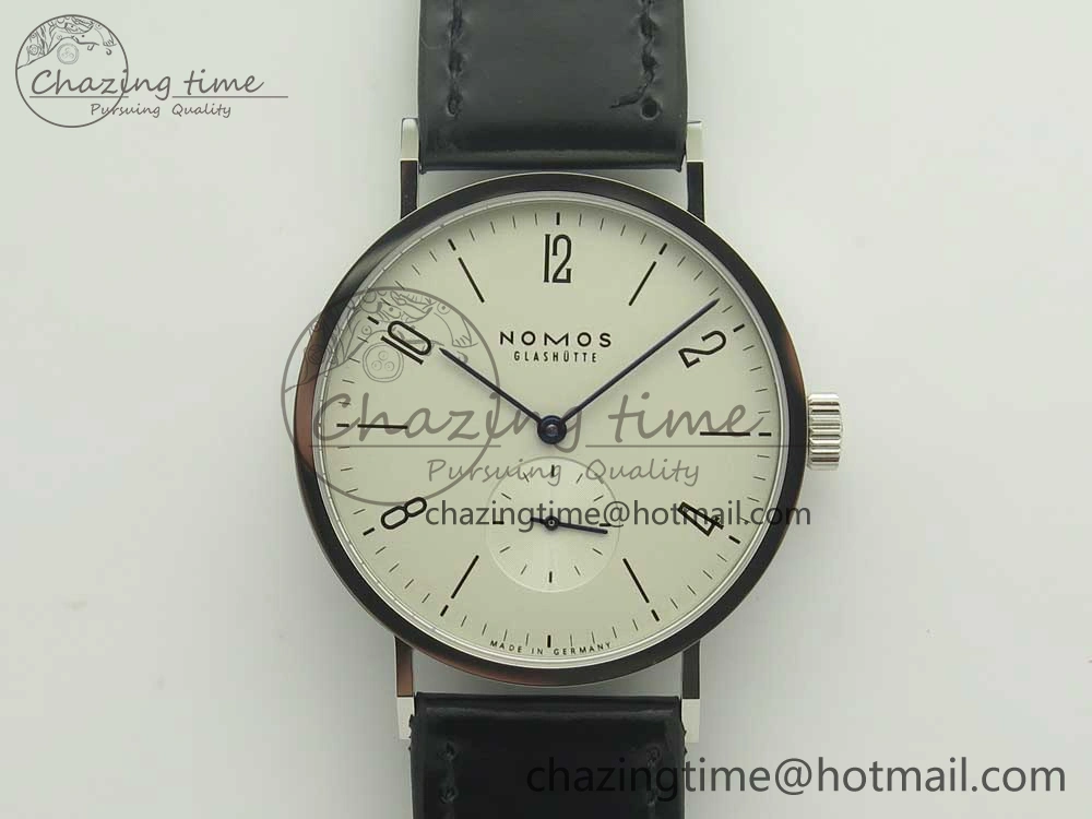 Tangente 38 GPF 1:1 Best Edition White Dial on Black Leather Strap A2813