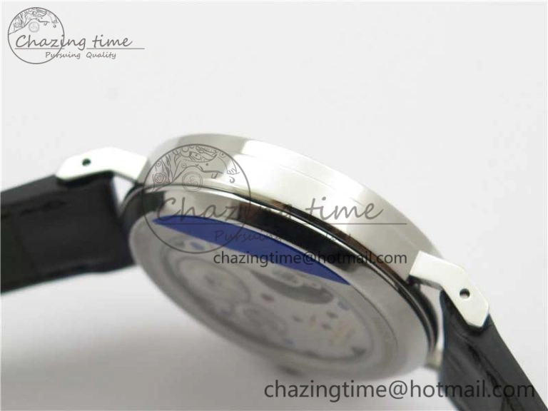 Tangente Automatic 38mm SS MKS 1:1 Best Edition White Dial Numeral Markers on Black Leather Strap A23J