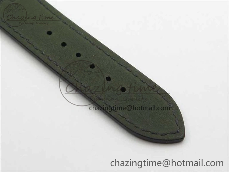 Tangente Automatic 38mm SS MKS 1:1 Best Edition White Dial Numeral Markers on Black Leather Strap A23J