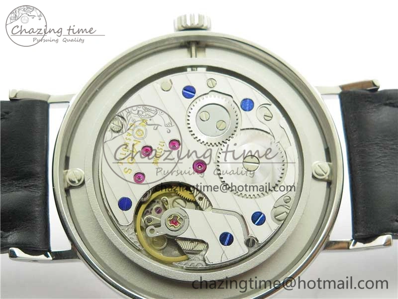 Tangente Automatic 38mm SS MKS 1:1 Best Edition White Dial Red 12 Marker on Black Leather Strap A23J