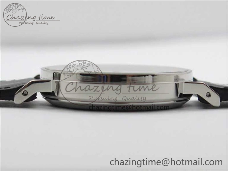 Tangente Automatic 38mm SS MKS 1:1 Best Edition White Dial Red 12 Marker on Black Leather Strap A23J