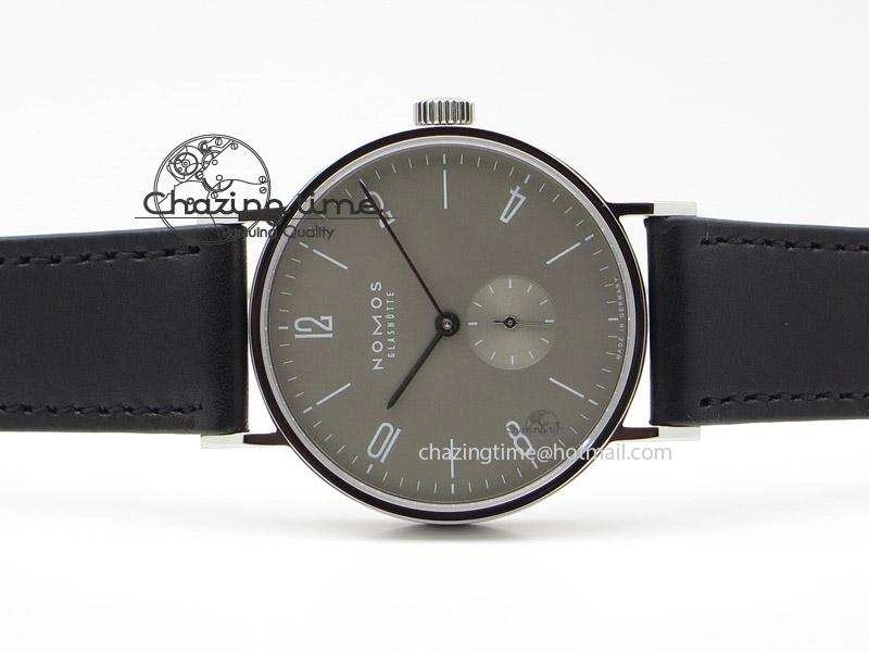 Tangente SS Grey Dial On Black Leather Strap A2813