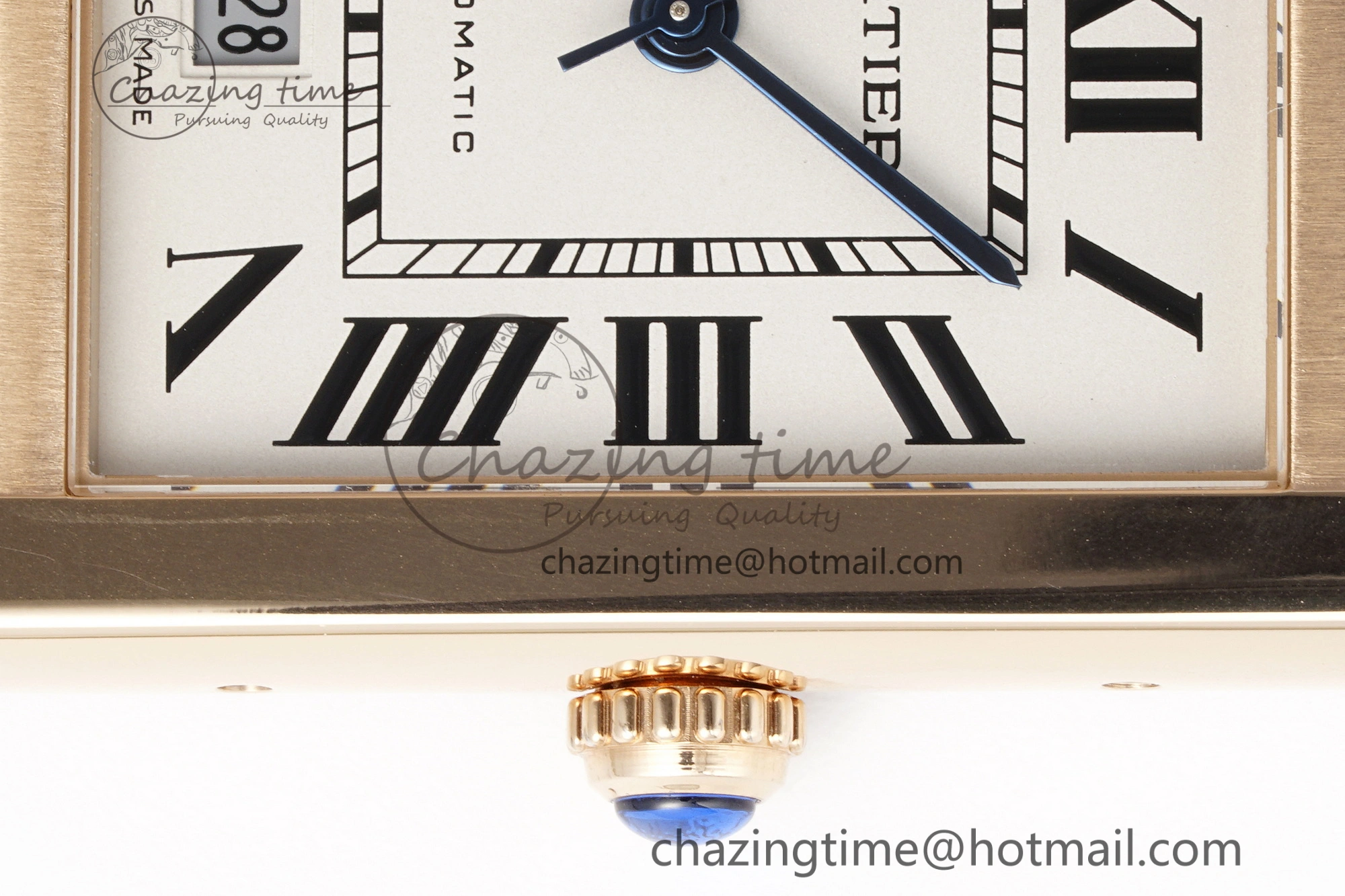 Tank 41 RG APSF 1:1 Best Edition White Dial on Brown Leather Strap MIYOTA 9015