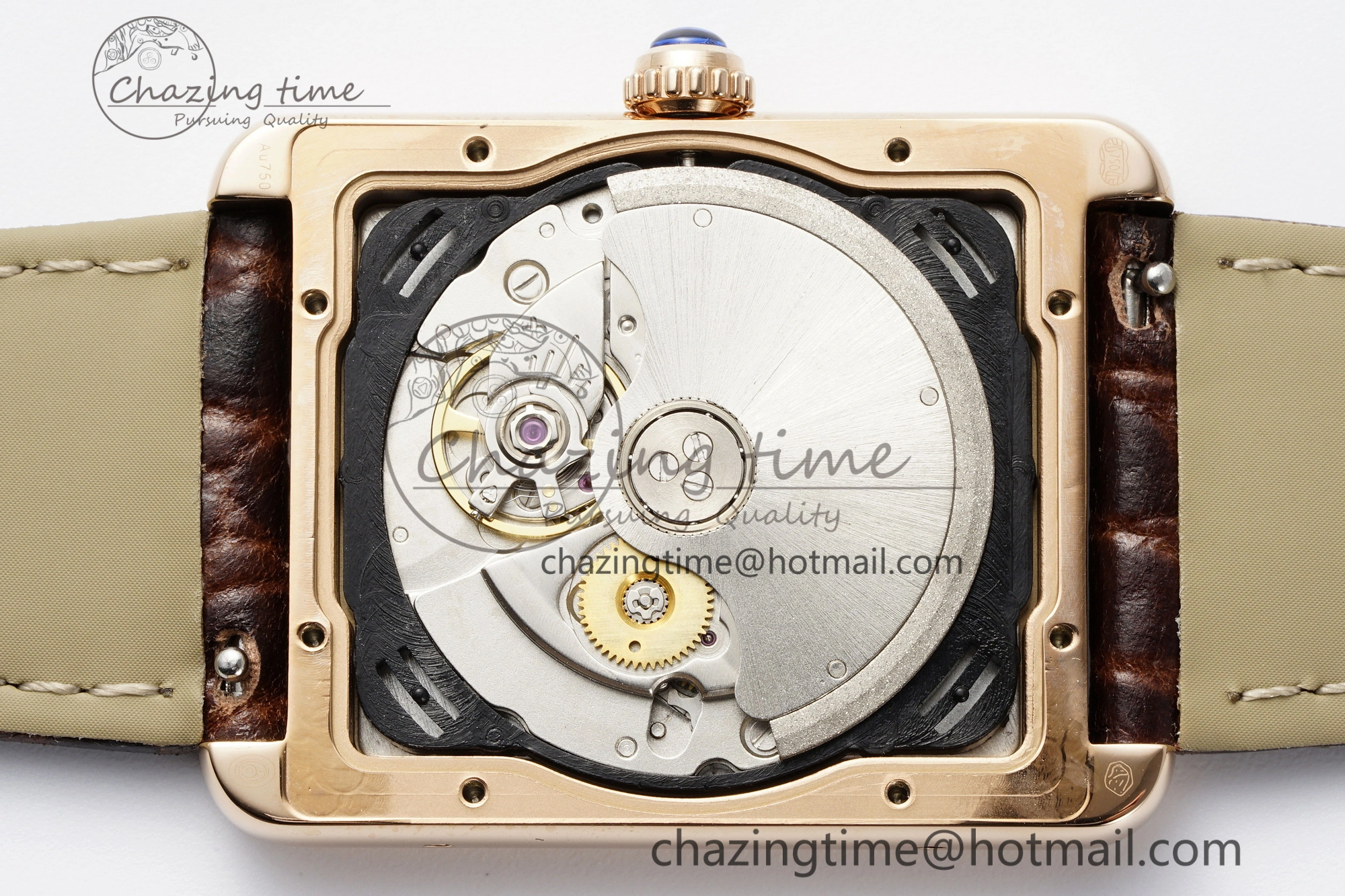 Tank 41 RG APSF 1:1 Best Edition White Dial on Brown Leather Strap MIYOTA 9015